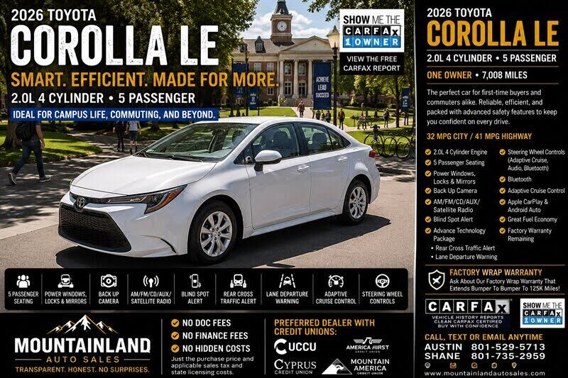 2026 TOYOTA Corolla