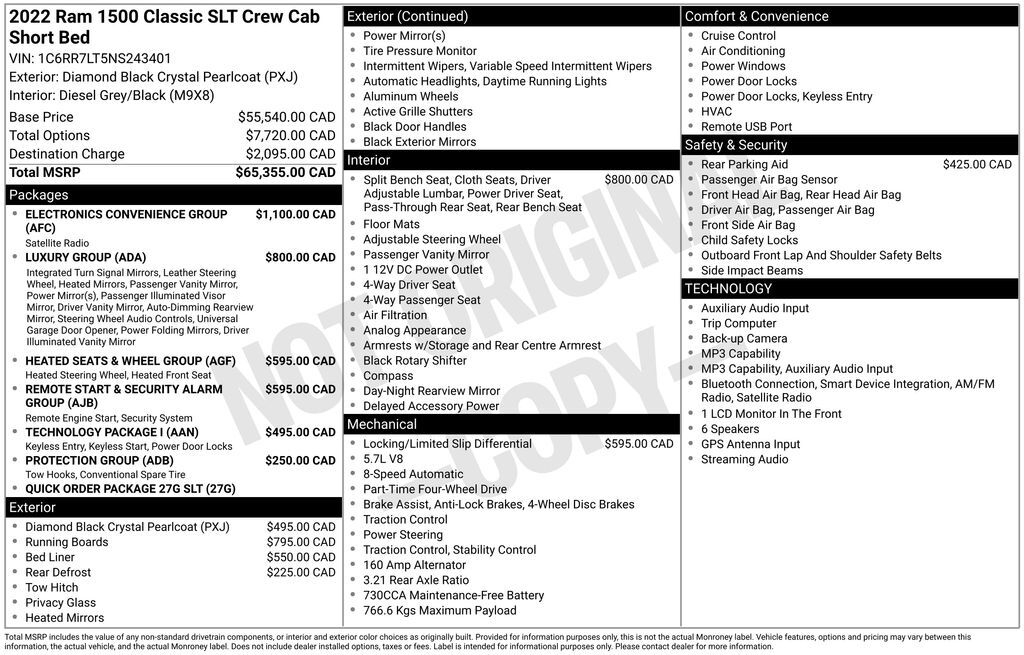 2022 RAM 1500