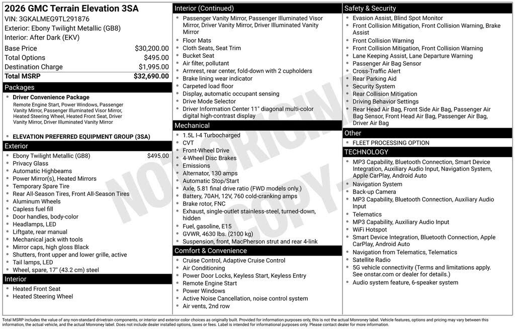 2026 GMC Terrain