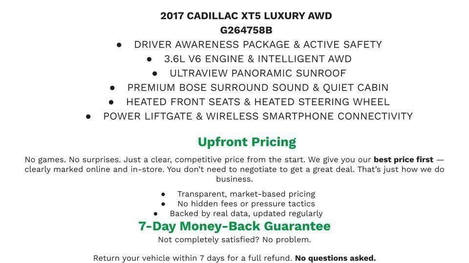 2017 CADILLAC XT5
