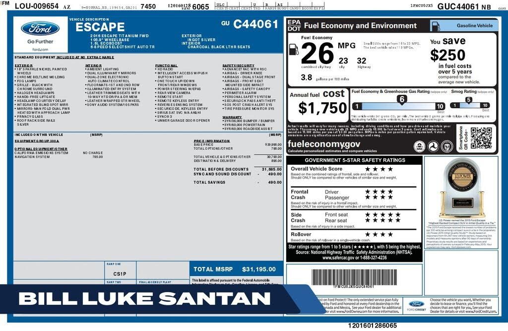 2016 FORD Escape