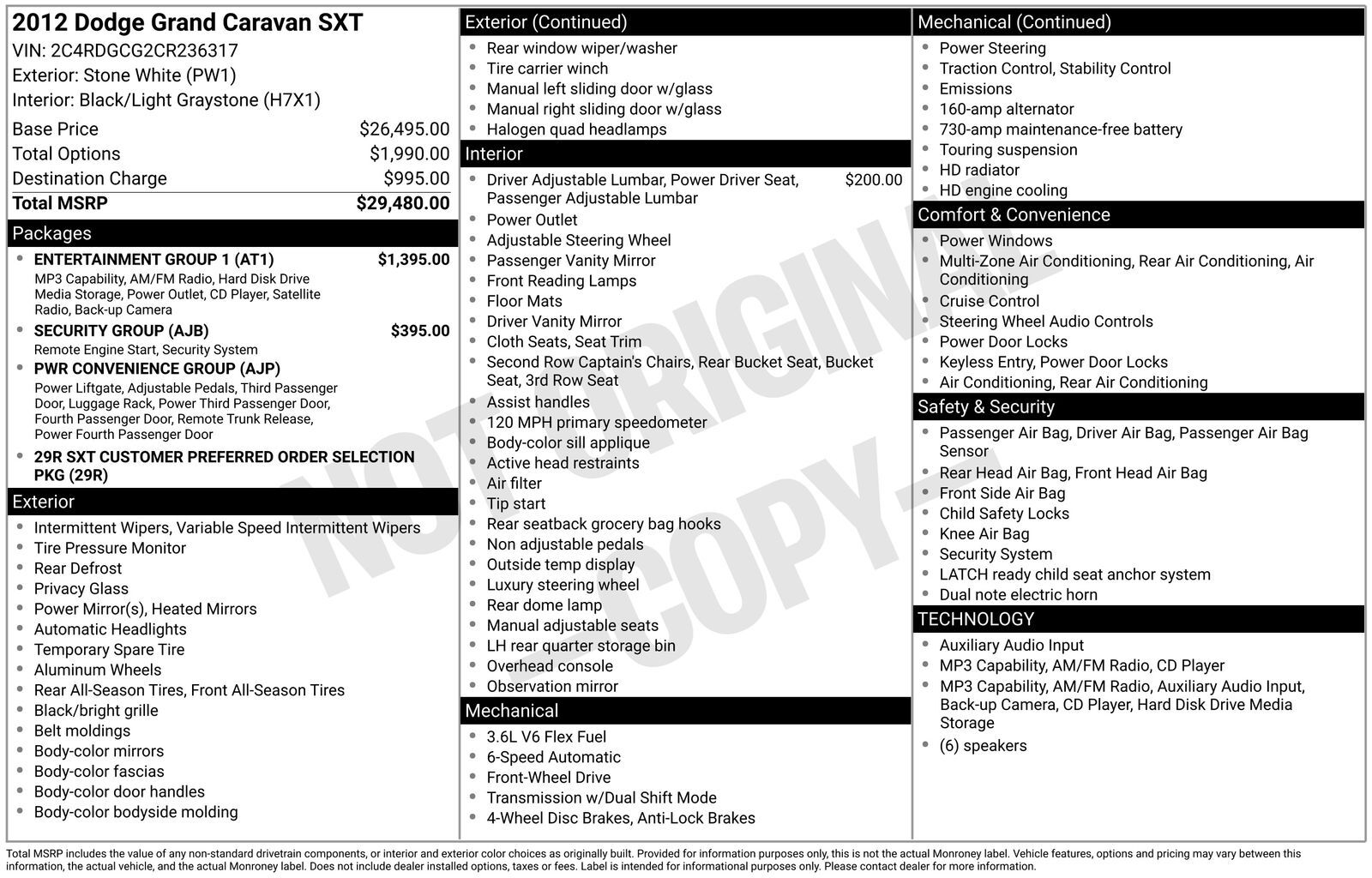 2012 DODGE Grand Caravan
