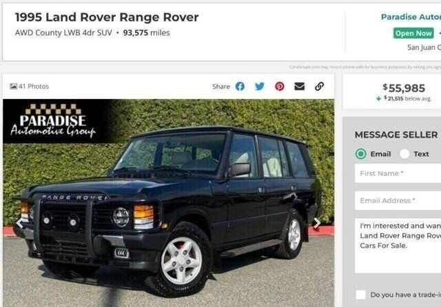 1995 LAND ROVER Range Rover