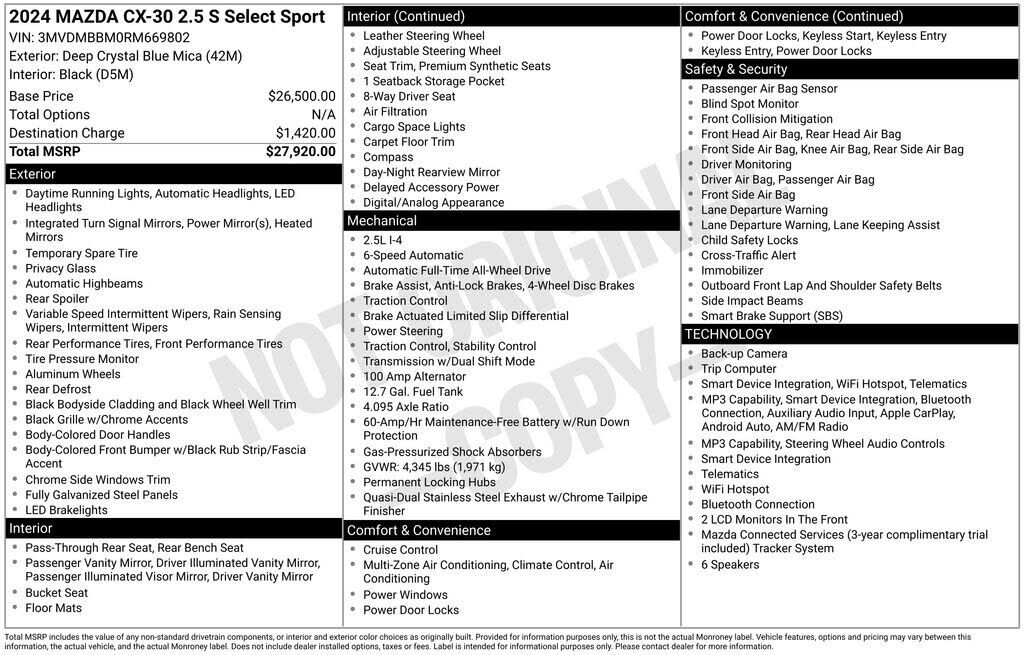 2024 MAZDA CX-30