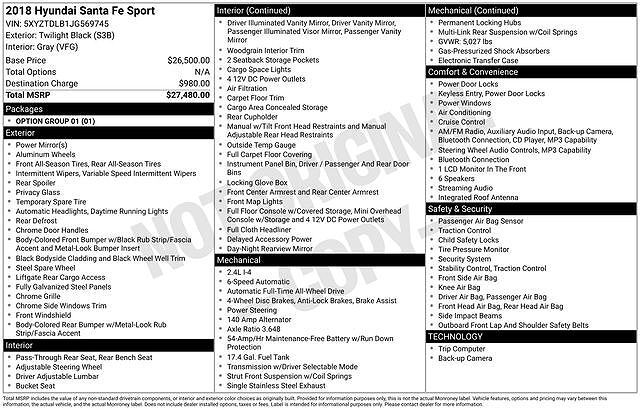 2018 HYUNDAI Santa Fe Sport
