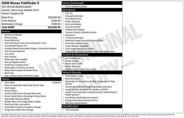 2008 NISSAN Pathfinder