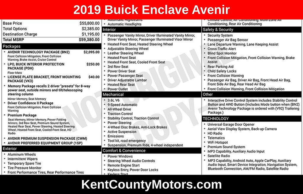 2019 BUICK Enclave