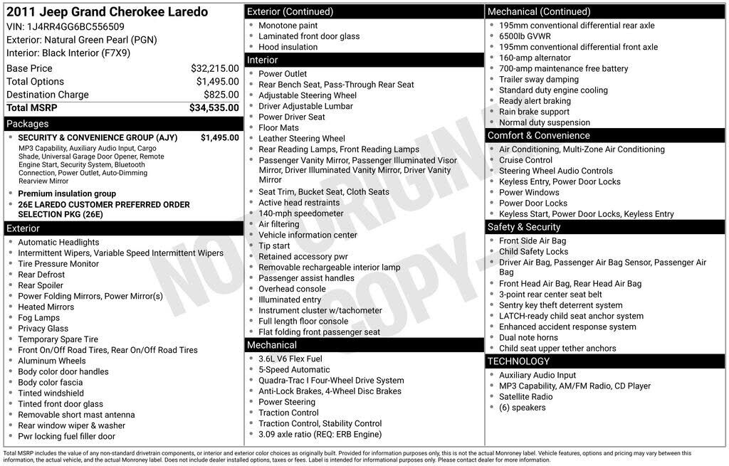 2011 JEEP Grand Cherokee