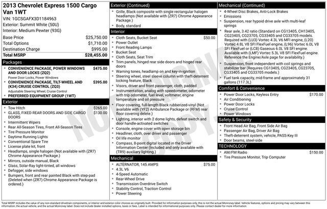 2013 CHEVROLET Express