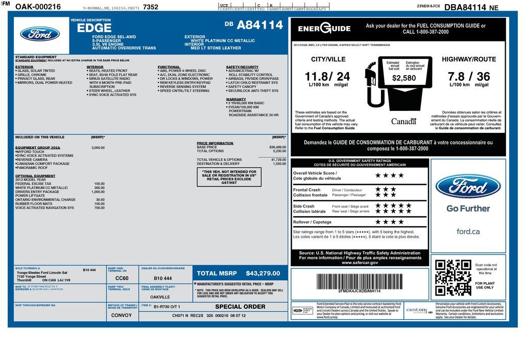 2013 FORD Edge