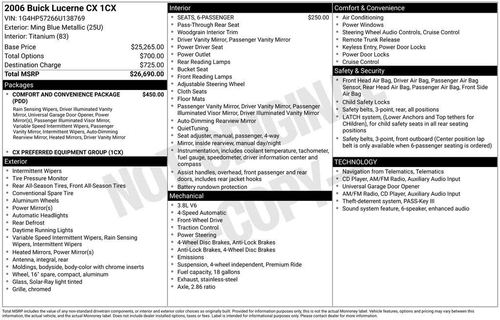 2006 BUICK Lucerne