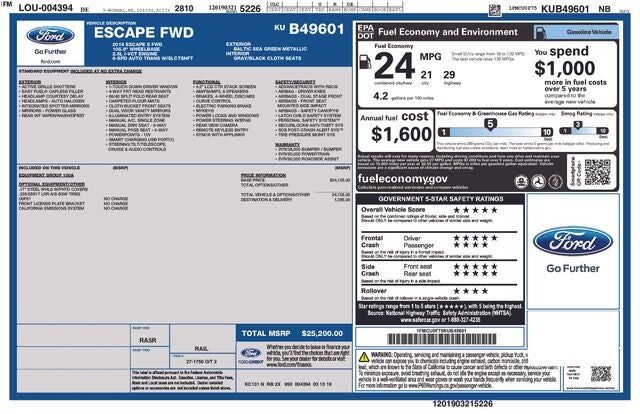 2019 FORD Escape