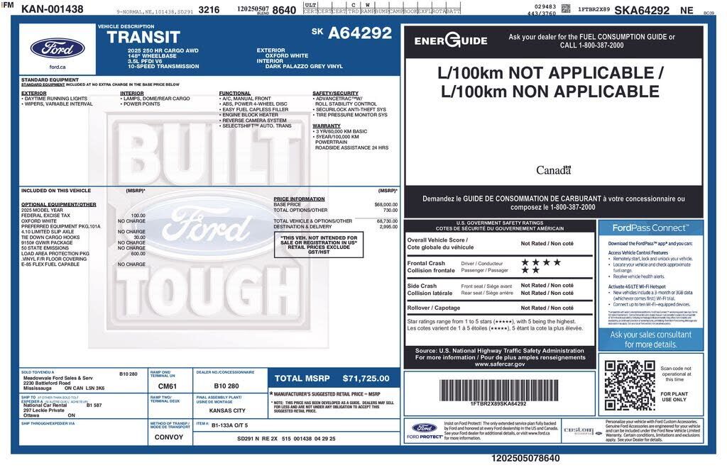 2025 FORD Transit