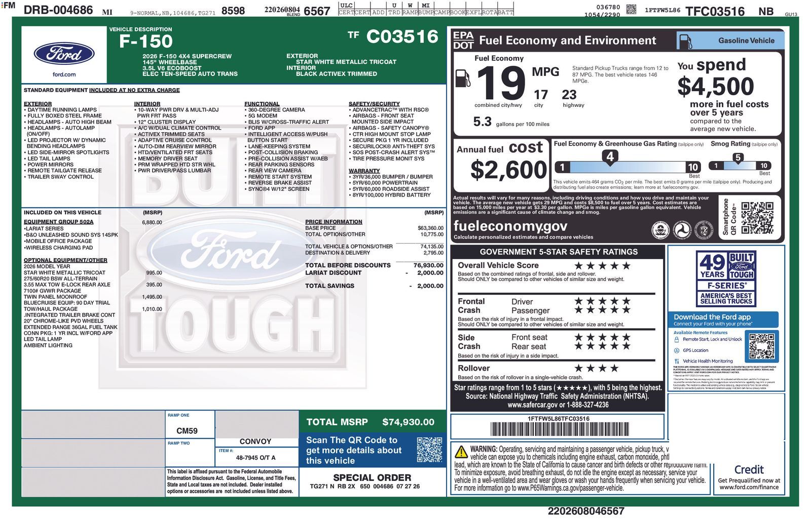 2026 FORD F-150