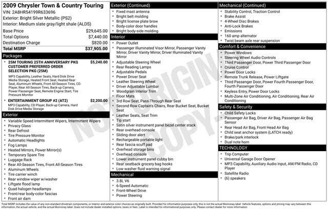 2009 CHRYSLER Town and Country