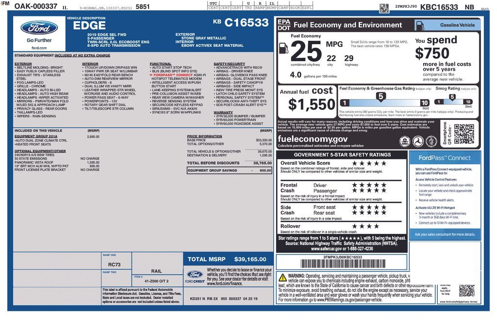 2019 FORD Edge