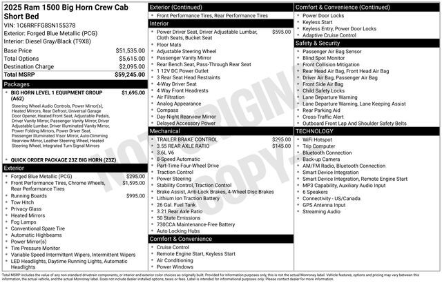 2025 RAM 1500