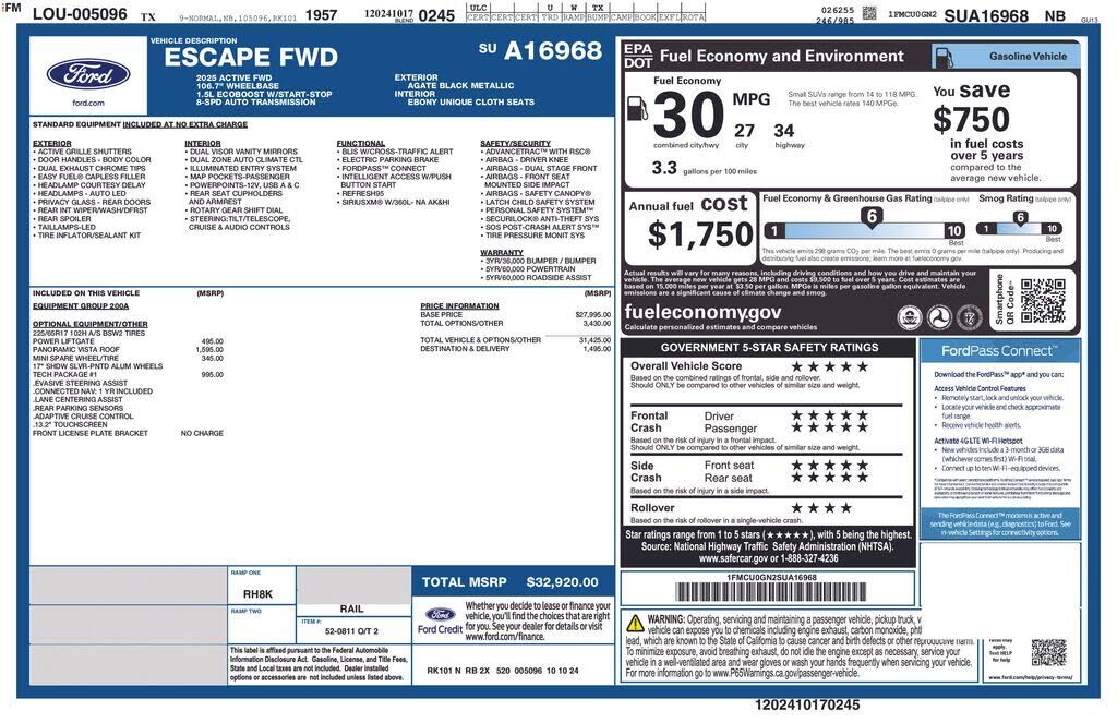 2025 FORD Escape