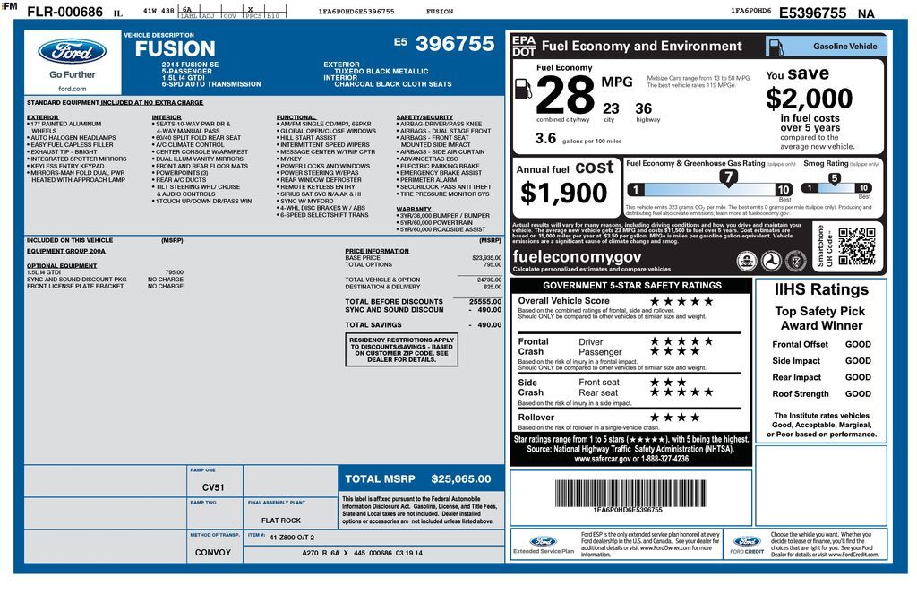 2014 FORD Fusion