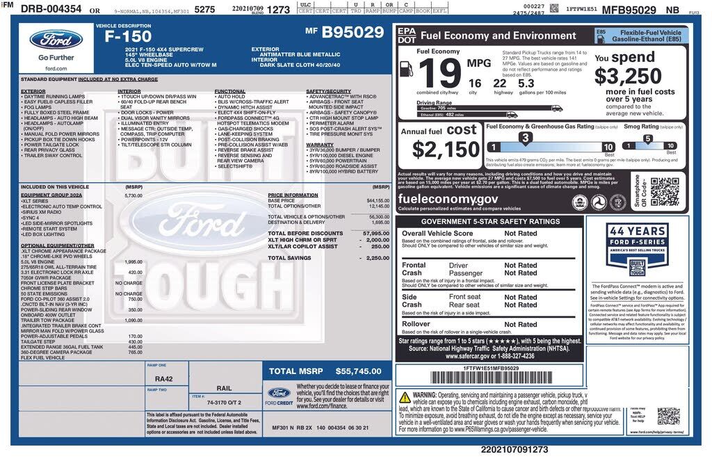 2021 FORD F-150