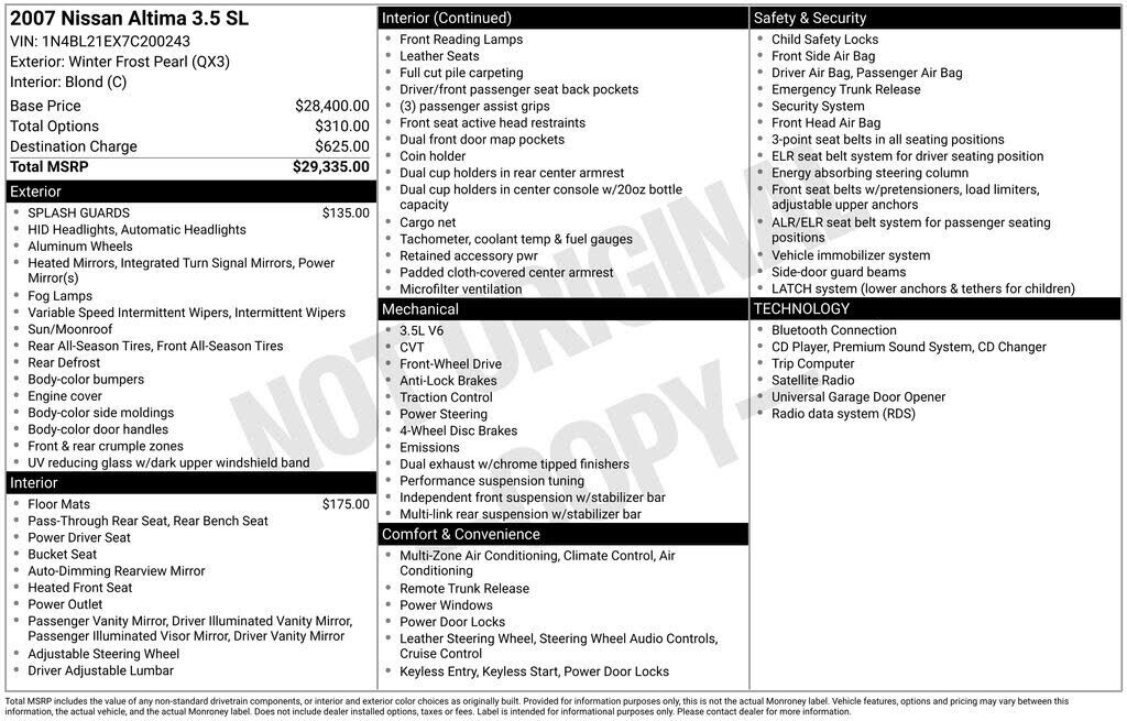 2007 NISSAN Altima