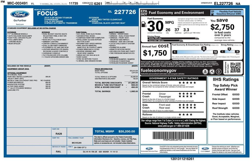 2014 FORD Focus