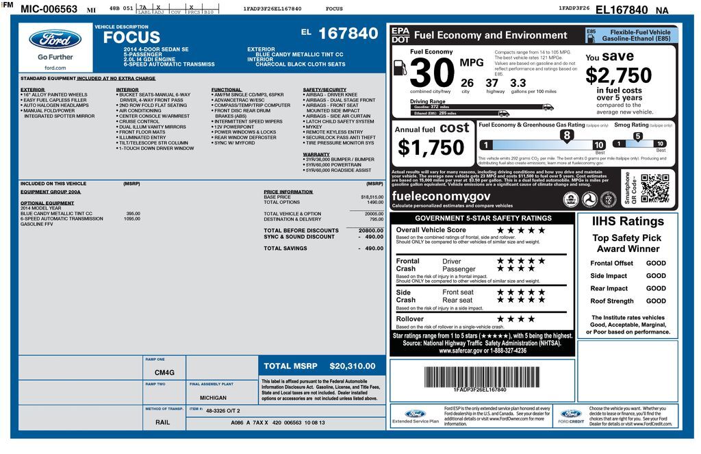 2014 FORD Focus