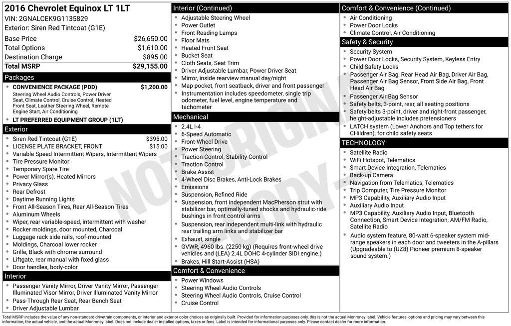 2016 CHEVROLET Equinox