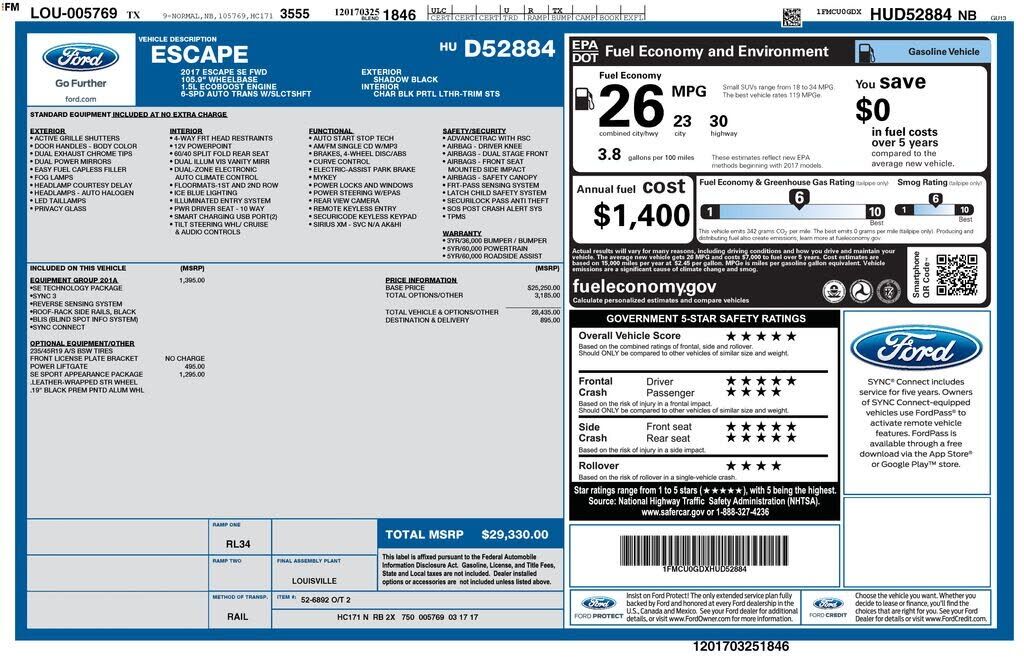 2017 FORD Escape