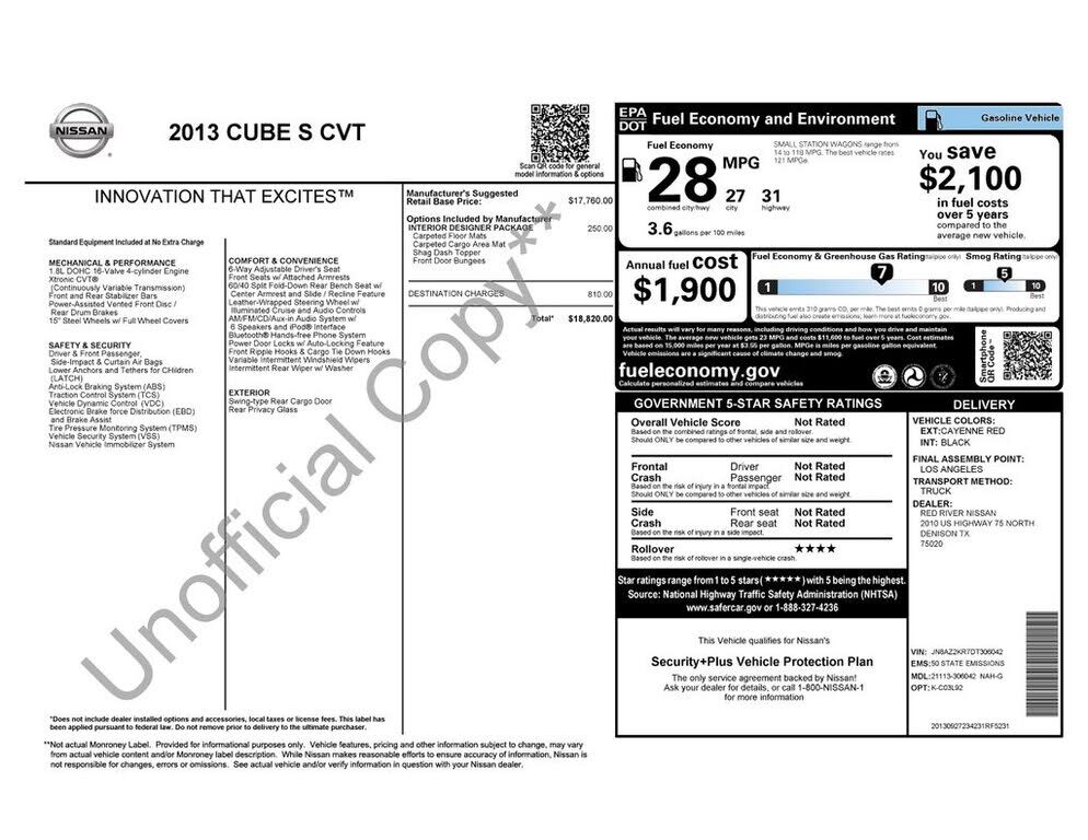 2013 NISSAN Cube