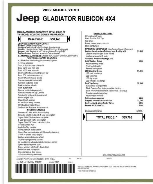 2022 JEEP Gladiator