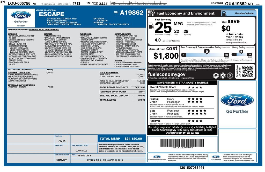 2016 FORD Escape