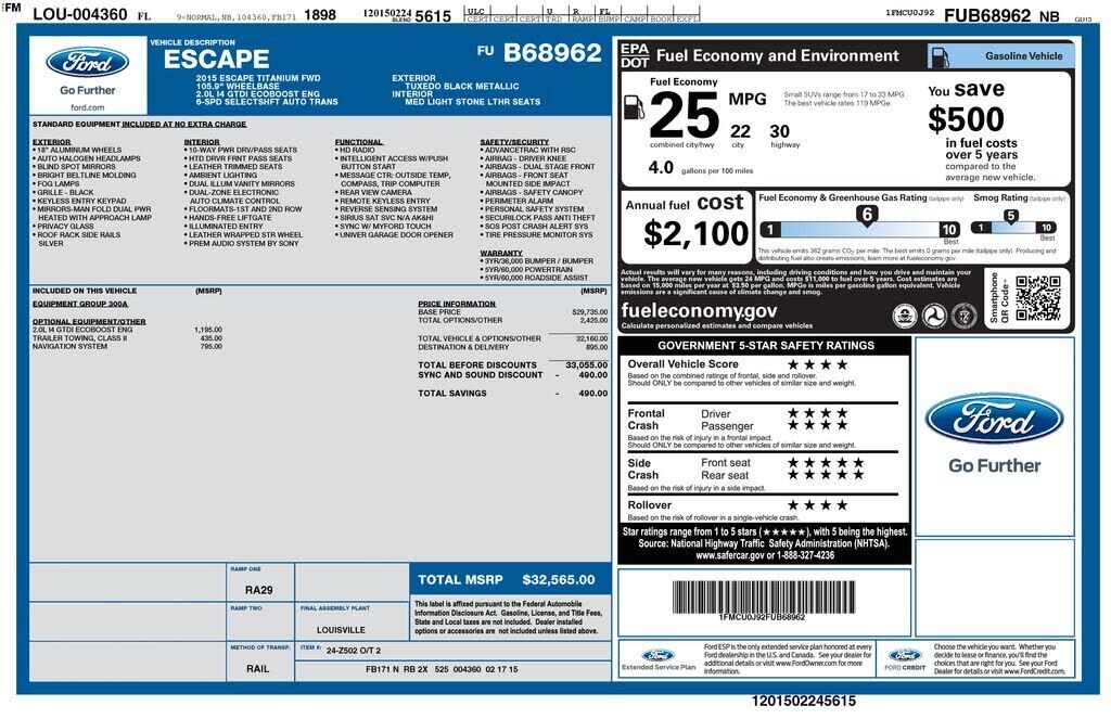 2015 FORD Escape