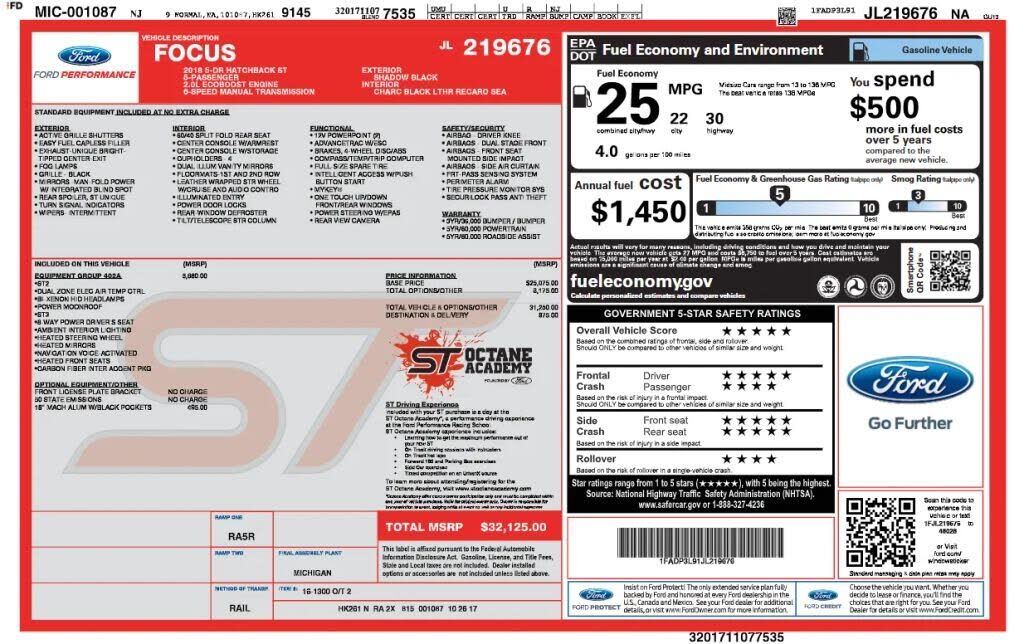 2018 FORD Focus