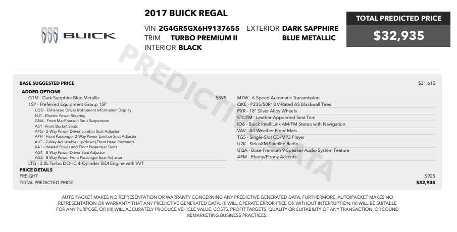 2017 BUICK Regal