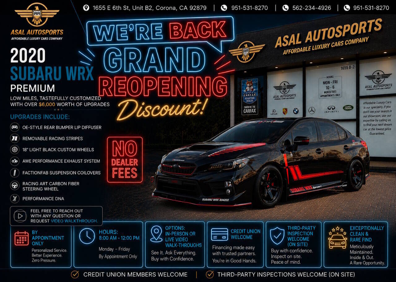 2020 SUBARU WRX