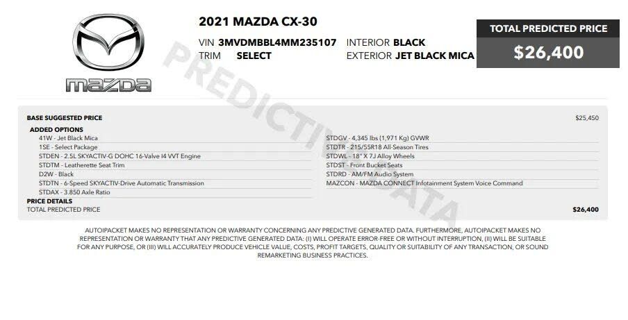 2021 MAZDA CX-30