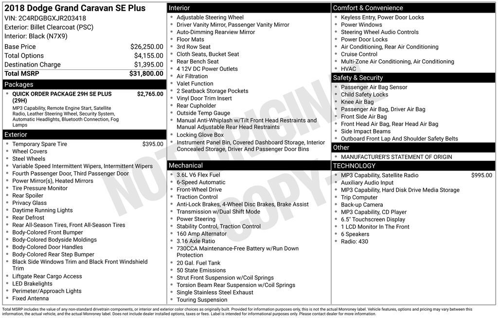 2018 DODGE Grand Caravan