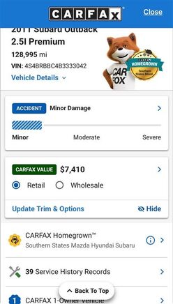 2011 SUBARU Outback