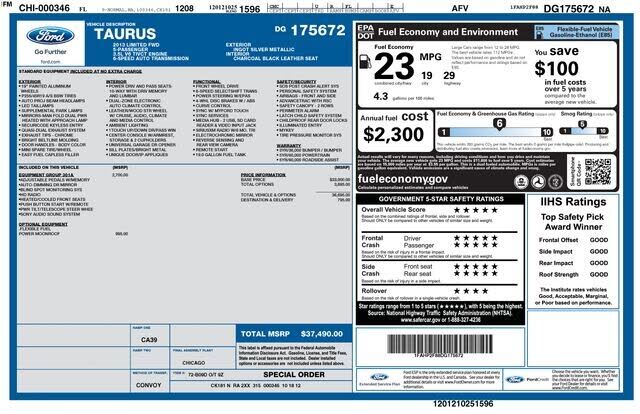 2013 FORD Taurus