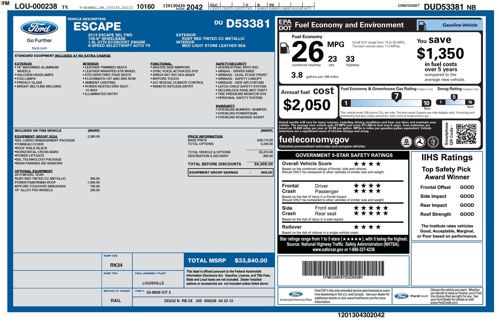 2013 FORD Escape