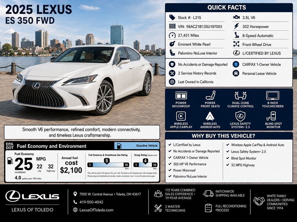 2025 LEXUS ES