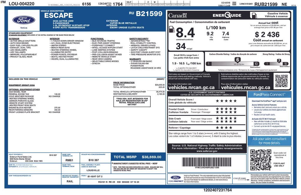 2024 FORD Escape