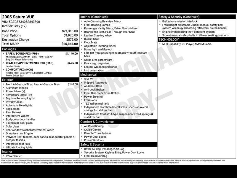 2005 SATURN Vue
