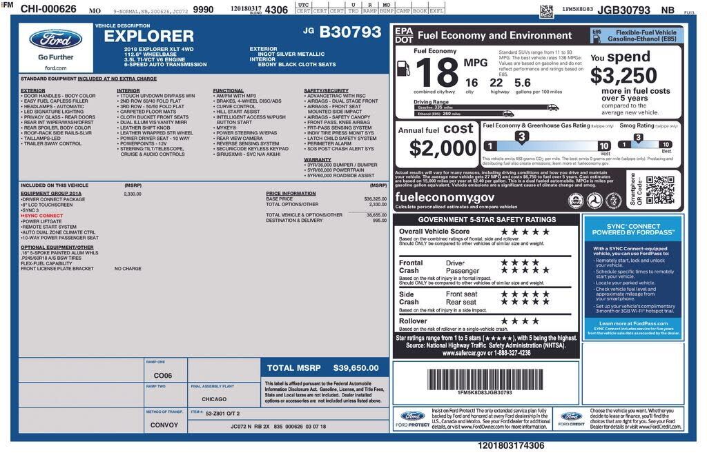 2018 FORD Explorer