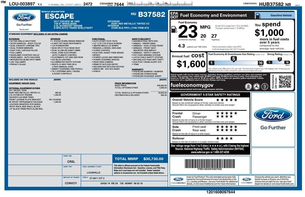 2017 FORD Escape