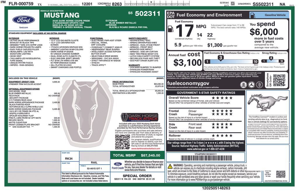 2025 FORD Mustang