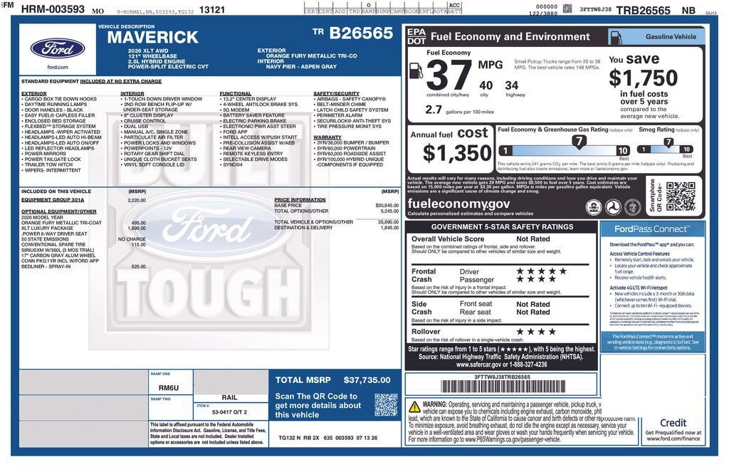 2026 FORD Maverick