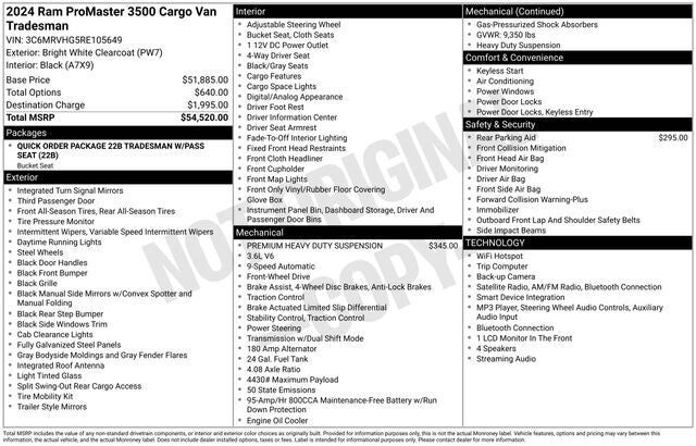 2024 RAM Promaster 3500