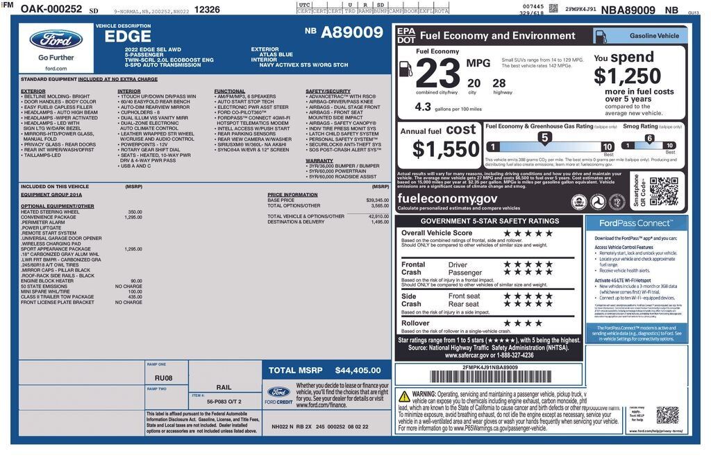 2022 FORD Edge